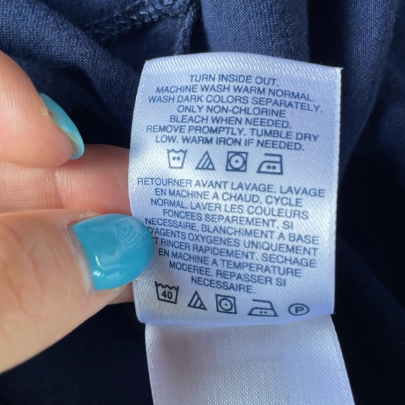 Lands' End Women's Cap Sleeve Twist Front Fit & Flare Blue Dress - size S - Picture 7 of 8